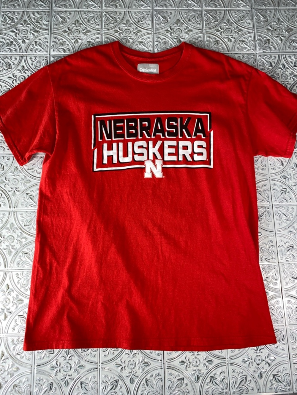 Nebraska Huskers Red Graphic Tee Large